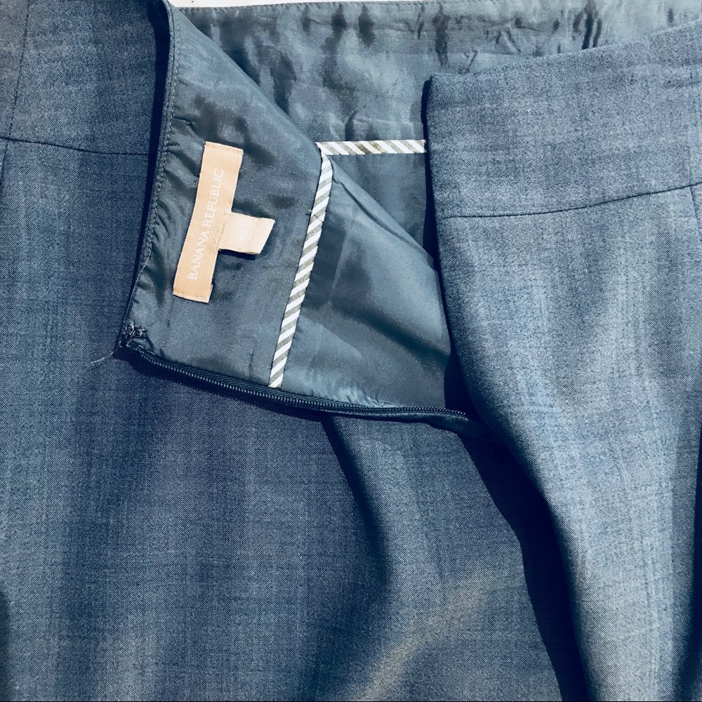 Chambray pencil skirt